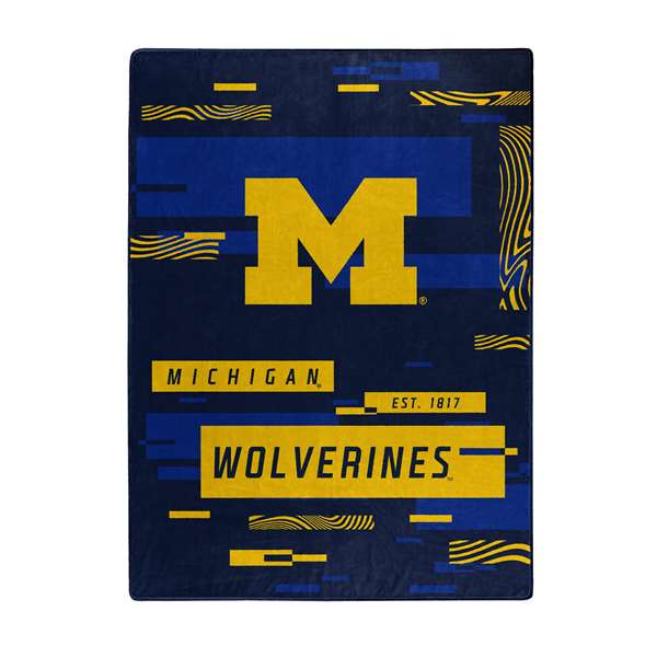 Michigan Wolverines  Digitize Raschel Throw Blanket  