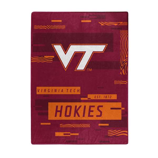 Virginia Tech Hokies  Digitize Raschel Throw Blanket  