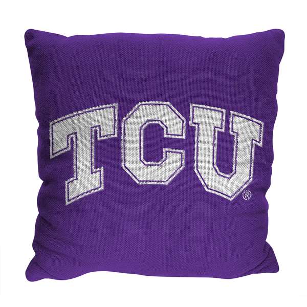 TCU Horned Frogs Invert Woven Pillow  
