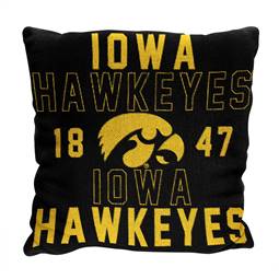 Iowa Hawkeyes  Stacked 20 in. Woven Pillow  