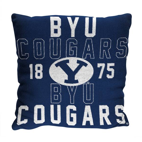BYU Cougars Stacked 20 in. Woven Pillow  