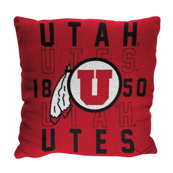 Utah Utes Stacked 20 in. Woven Pillow  