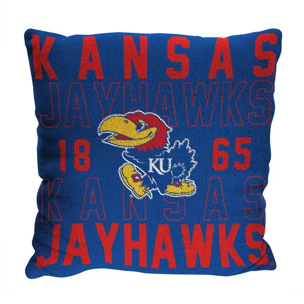 Kansas Jayhawks  Stacked 20 in. Woven Pillow  