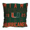 Miami Hurricane Stacked 20 in. Woven Pillow  
