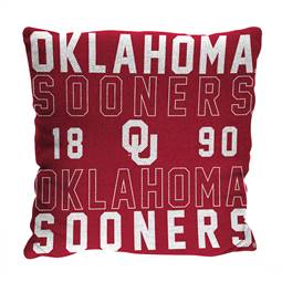 Oklahoma Sooners  Stacked 20 in. Woven Pillow  