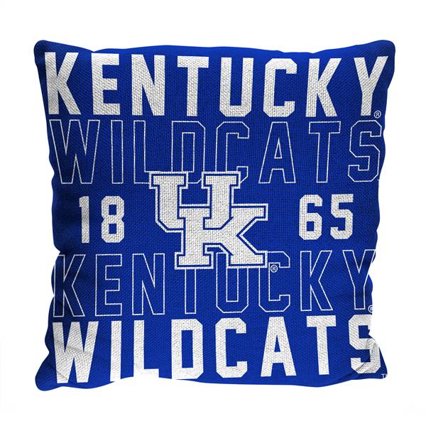 Kentucky Wildcats  Stacked 20 in. Woven Pillow  
