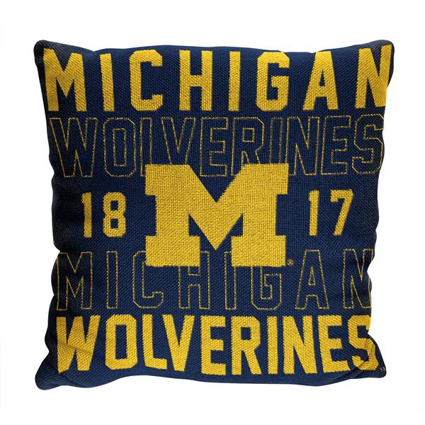 Michigan Wolverines  Stacked 20 in. Woven Pillow  