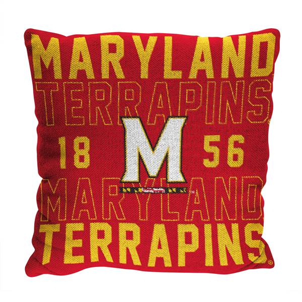 Maryland Terrapins  Stacked 20 in. Woven Pillow  