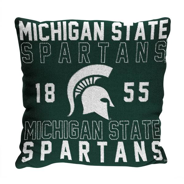 Michigan State Spartans  Stacked 20 in. Woven Pillow  