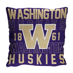 Washington Huskies Stacked 20 in. Woven Pillow  