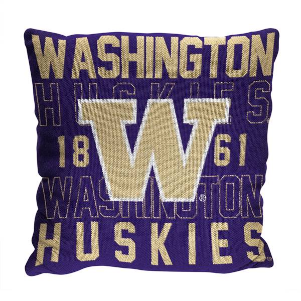 Washington Huskies Stacked 20 in. Woven Pillow  