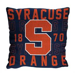 Syracuse Orange Stacked 20 in. Woven Pillow  