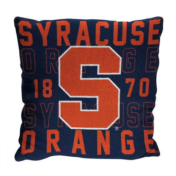Syracuse Orange Stacked 20 in. Woven Pillow  