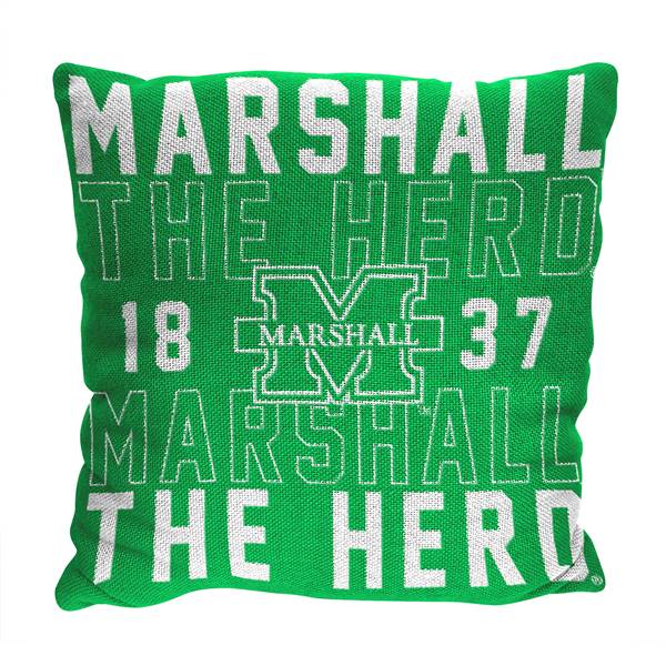 Marshall Thundering Herd Stacked 20 in. Woven Pillow  