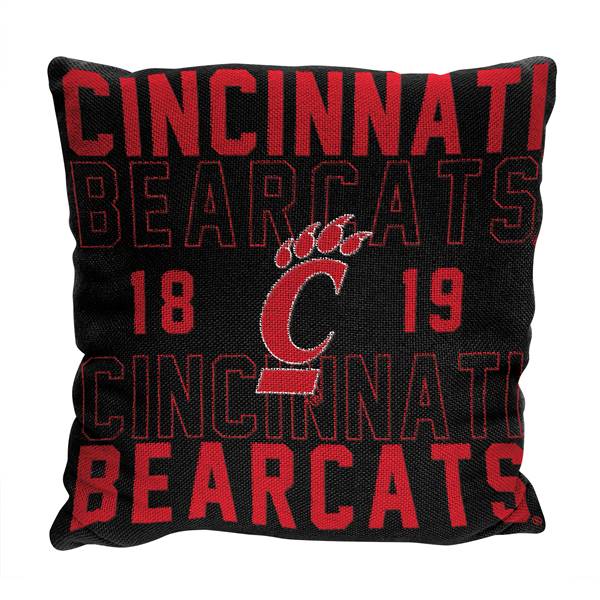 Cincinnati Bearcats Stacked 20 in. Woven Pillow  