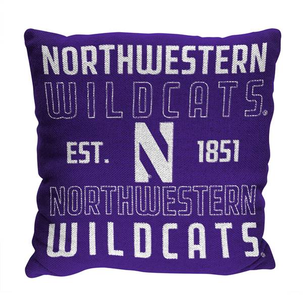 Northwestern Wildcats Stacked 20 in. Woven Pillow  
