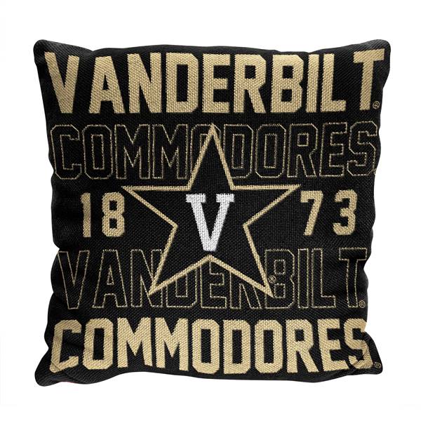 Vanderbilt Commodores Stacked 20 in. Woven Pillow  