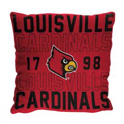 Louisville Cardinals  Stacked 20 in. Woven Pillow  