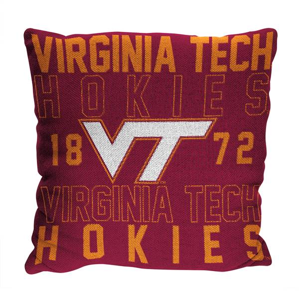 Virginia Tech Hokies  Stacked 20 in. Woven Pillow  