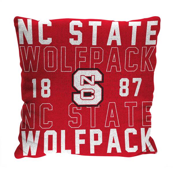 North Carolina State Wolfpack Stacked 20 in. Woven Pillow  