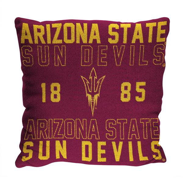 Arizona State Sun Devils Stacked 20 in. Woven Pillow  