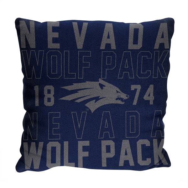Nevada Reno Wolfpack Stacked 20 in. Woven Pillow  