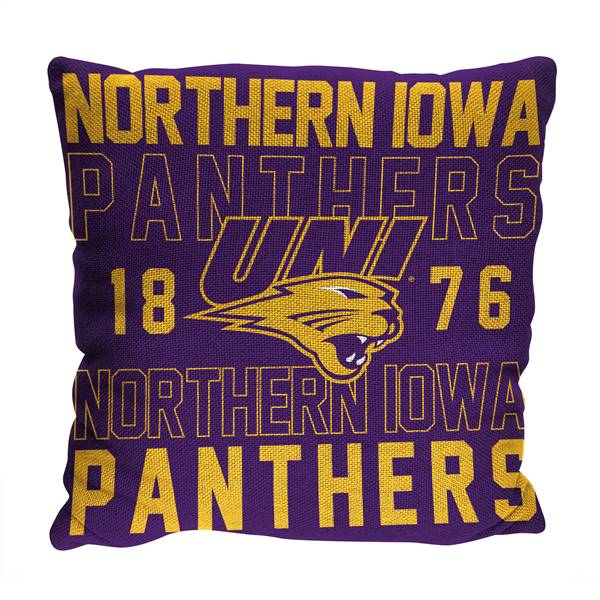 Northern Iowa Panthers Stacked 20 in. Woven Pillow  