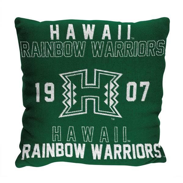 Hawaii Warriors Stacked 20 in. Woven Pillow  