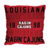 Luisiana Lafayette Ragin Cajuns Stacked 20 in. Woven Pillow  