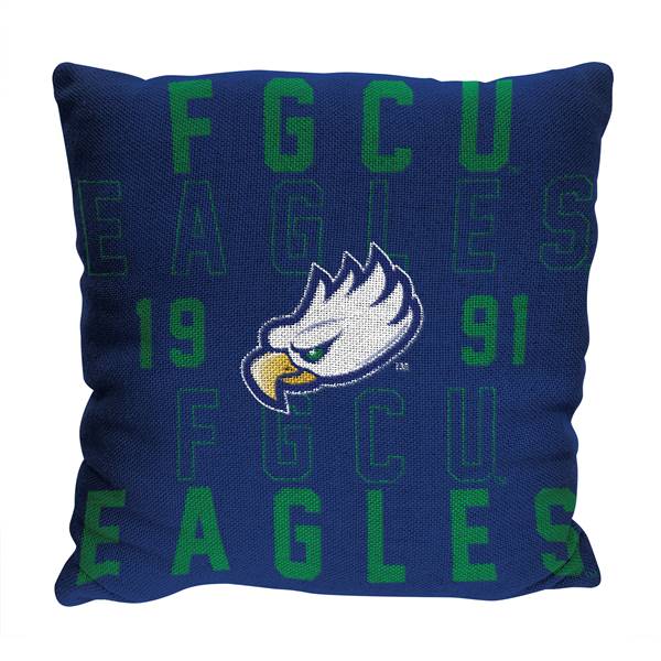 Florida Gulf Coast Eagles Stacked 20 in. Woven Pillow  