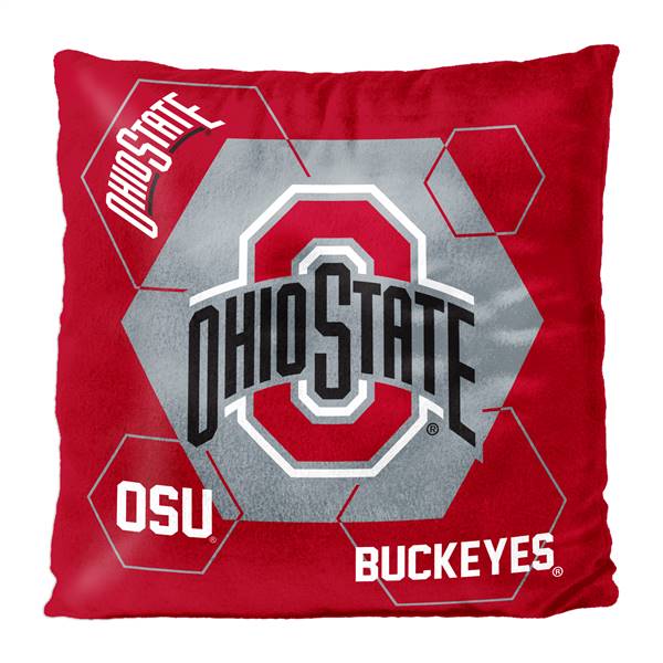 Ohio State Football Buckeyes Connector 16X16 Reversible Velvet Pillow 