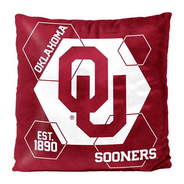 Oklahoma Football Sooners Connector 16X16 Reversible Velvet Pillow 