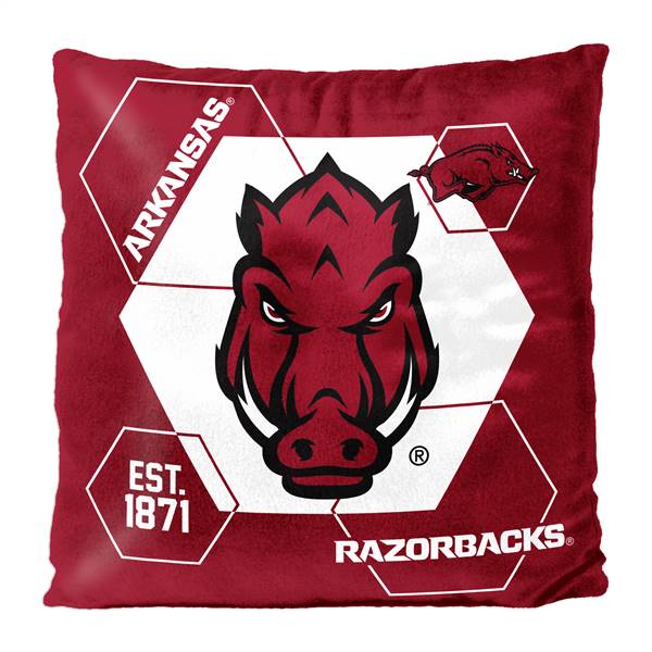 Arkansas Football Razorbacks Connector 16X16 Reversible Velvet Pillow 