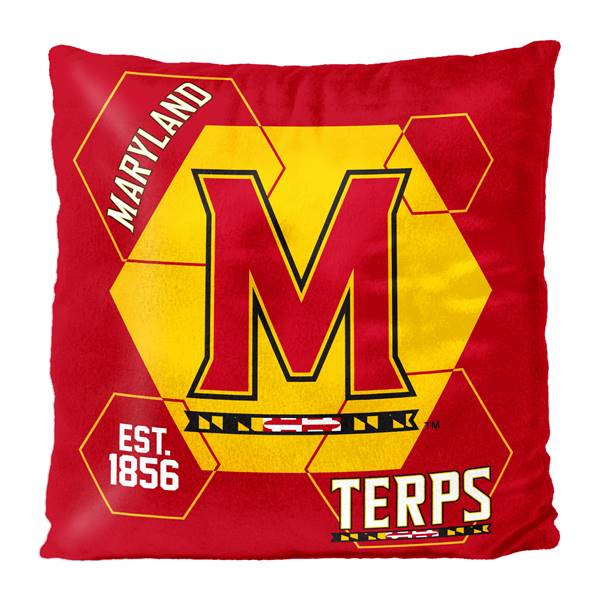 Maryland Football Terrapins Connector 16X16 Reversible Velvet Pillow 