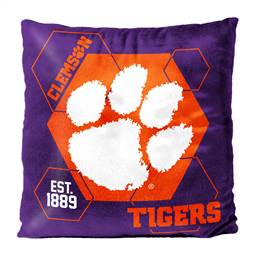 Clemson Football Tigers Connector 16X16 Reversible Velvet Pillow 