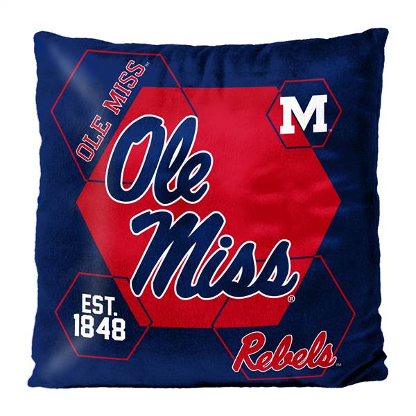 Mississippi Ole Miss Rebels Connector 16X16 Reversible Velvet Pillow