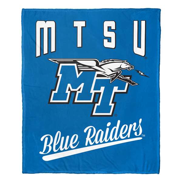 MTSU Middle Tennessee State Lightning Alumni Silk Touch Throw Blanket  