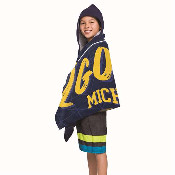 Michigan Wolverines  Hooded Youth Beach Towel  