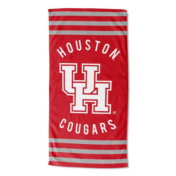Houston Basketball Cougars Stripes Beach Towel 30X60 