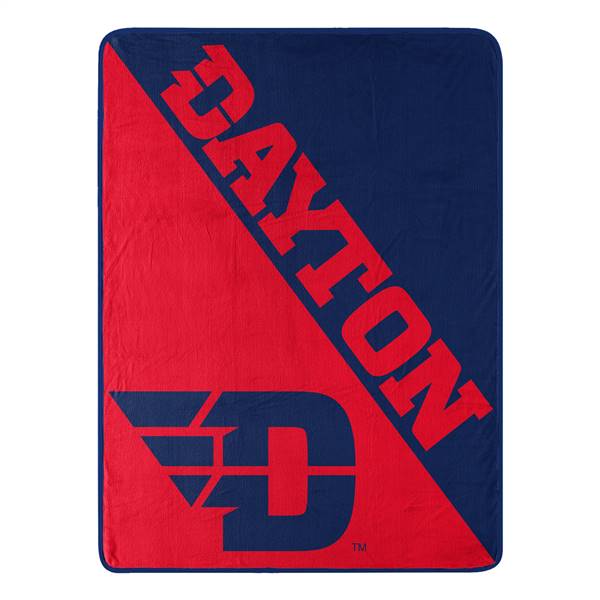 Dayton Flyers Halftone Micro Raschel Throw Blanket 46X60
