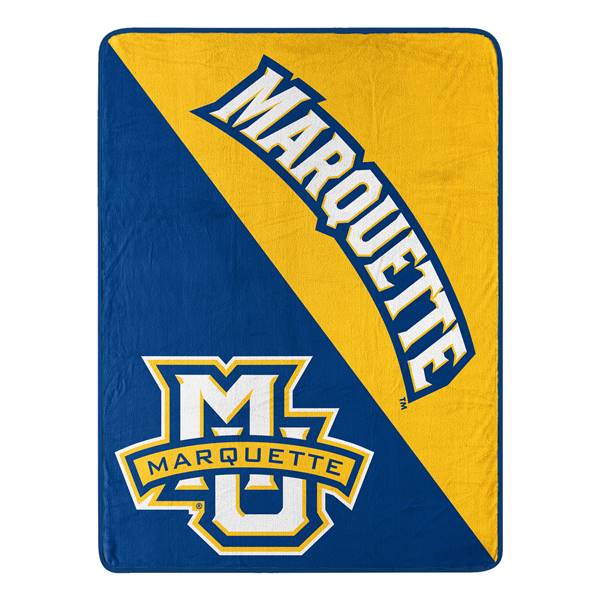 Marquette Basketball Golden Eagles Halftone Micro Raschel Throw Blanket 46X60
