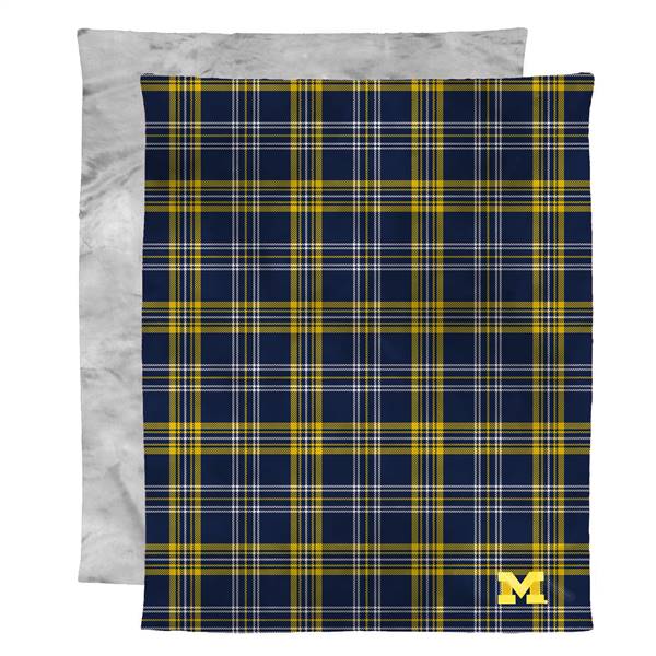 Michigan Wolverines 2-Ply Micro Mink Throw Blanket 48X60