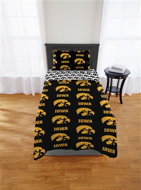 Iowa Hawkeyes  Twin Rotary Bed In a Bag Set  