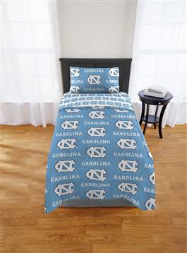 UNC North Carolina Tar Heels Twin Rotary Bed In a Bag Set  