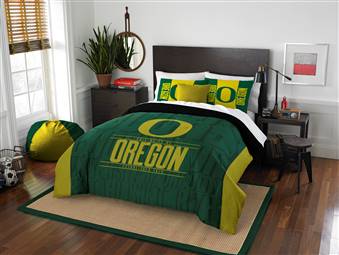 Oregon Football Ducks Modern Take Full/Queen Bed Comforter & Sham Set 