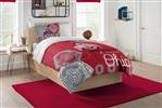 Ohio State Football Buckeyes Hexagon Full/Queen Bed Comforter with 2 Shams Set 