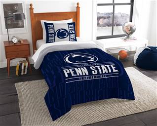 Penn State Football Nittany Lions Modern Take Twin Bed Comforter & Sham Set 