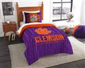Clemson Football Tigers Modern Take Twin Bed Comforter & Sham Set 