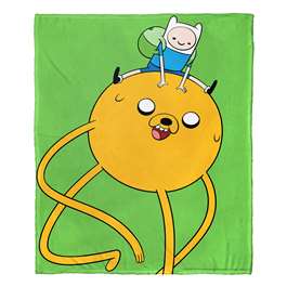 Adventure Time, Taking A Ride  Silk Touch Throw Blanket 50"x60"  