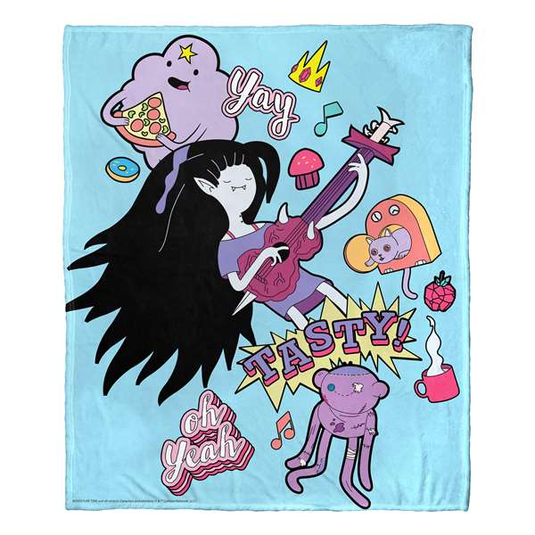 Adventure Time, Tasty Tunes  Silk Touch Throw Blanket 50"x60"  